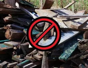 A pile of scrap wood