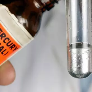 Mercury in a vial